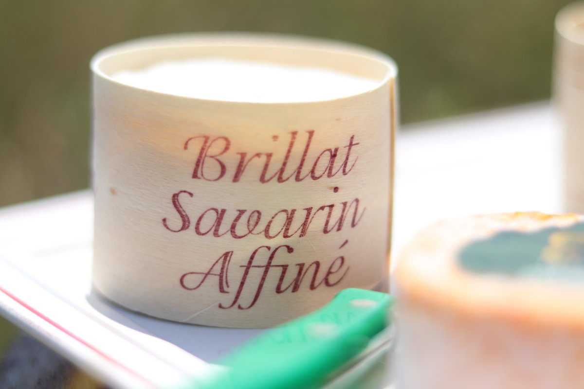 Brillat-Savarin Affiné cheese, a gourmet Burgundy specialty.