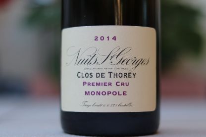 A bottle of Nuits-Saint-Georges 1er Cru Clos de Thorey Monopole, representing the curated selection of 10 Burgundy appellations for a sensory wine journey.