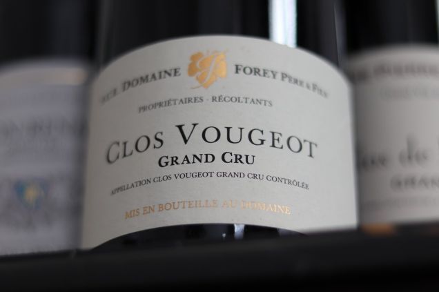 A selection of rare Burgundy wines for the Prestige Masterclass including Clos-Vougeot Grand Cru from Domaine Forey.
